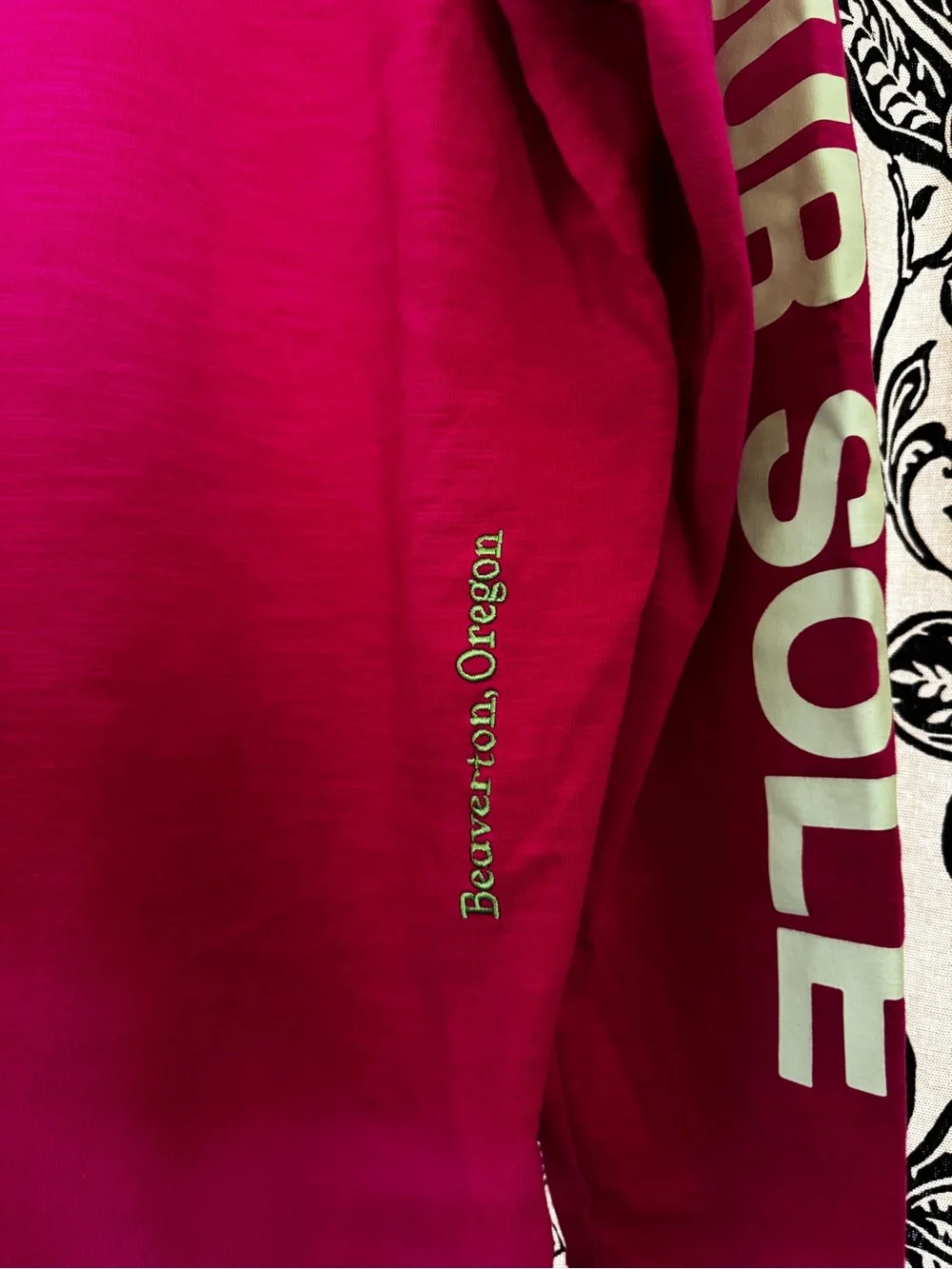 Nike Hot Pink Worldtour Graphic Sweatshirt with White Logo